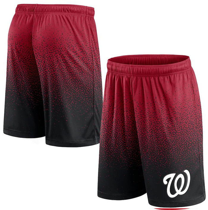 Men's Washington Nationals Red/Black Ombre Shorts
